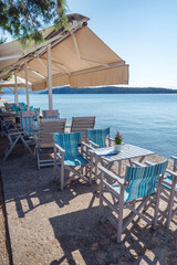 Traditional Greek restaurant by the sea