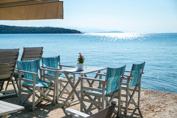 Traditional Greek restaurant by the sea