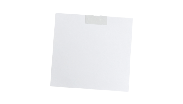 Sticky Note PNG, Realistic Paper Reminder, Transparent Background, Office and Memo Pad Stationery