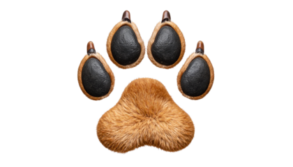 Dog Paws PNG, Realistic Pet Footprint, Transparent Background, Animal Track and Cute Paw Mark
