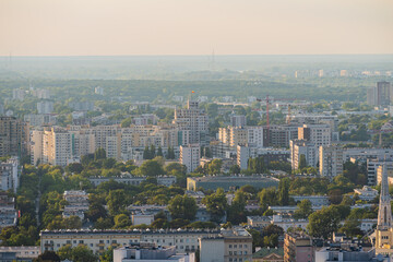 Cityscape of the Business Area of Warsaw (Poland)
