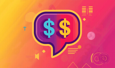 Economic trends discussion digital platform graphic design modern environment creative viewpoint financial insights