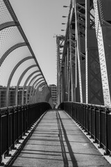 Brisbane Story Bridge in black and white