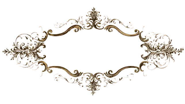 Elegant antique ornate oval frame with detailed floral embellishments - Powered by Adobe