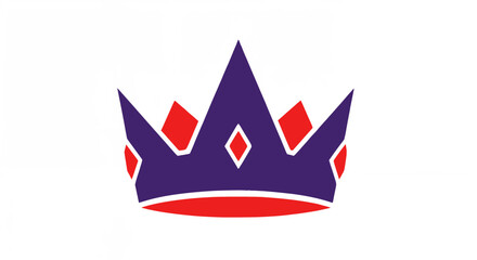 Purple Royal Crown with Red Gems