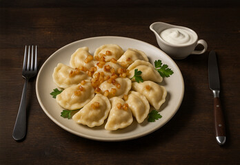 Pierogi z cebulką zasmażaną.