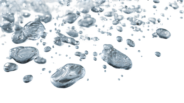 Bubbles rising in clear water, creating a refreshing and dynamic underwater scene.