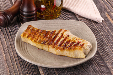 Tasty hot grilled pork loin