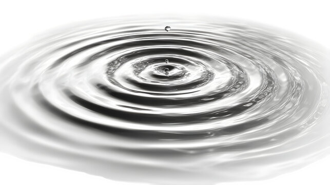 A single drop of water creates expanding ripples across a calm, reflective surface, symbolizing impact and change. - Powered by Adobe