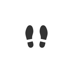 Human shoe footprint icon logo flat vector design