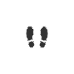 Human shoe footprint icon logo flat vector design