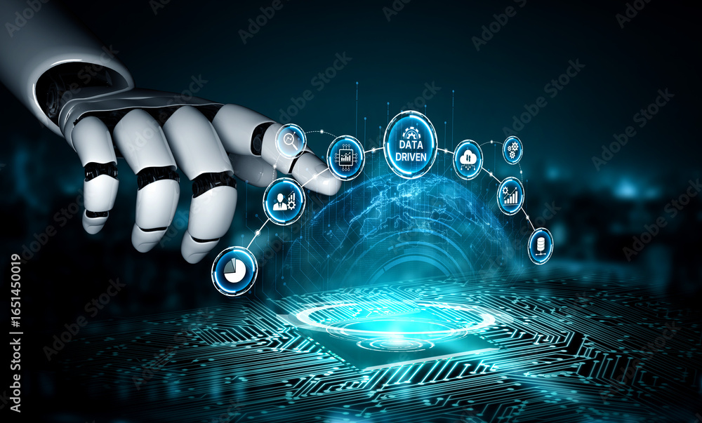 Poster ai drives data-driven decisions with intelligent analytics, smart data visualization, and cloud-base