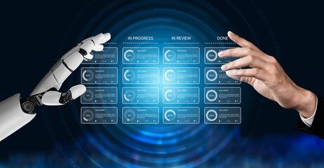 AI improves kanban dashboard for task management by optimizing priorities, tracking team progress,...