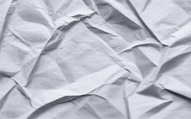 Obraz premium Crumpled white paper texture background