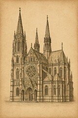 Fototapeta premium Gothic cathedral architecture