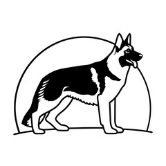 german sherperd dog standing png