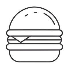 hamburger on a white background