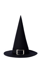 Fototapeta premium Black Witch Hat Isolated on transparente png