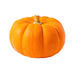 Obraz premium Whole Orange Pumpkin on transparent png Background