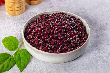 Raw dry uncooked red beans