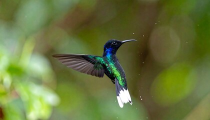 Fototapeta premium Vibrant hummingbird in flight.
