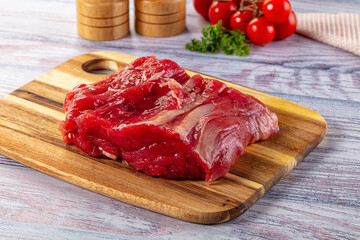 Raw beef cut uncooked fillet
