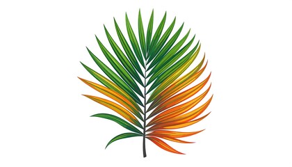 Obraz premium Vibrant palm leaf graphic design.