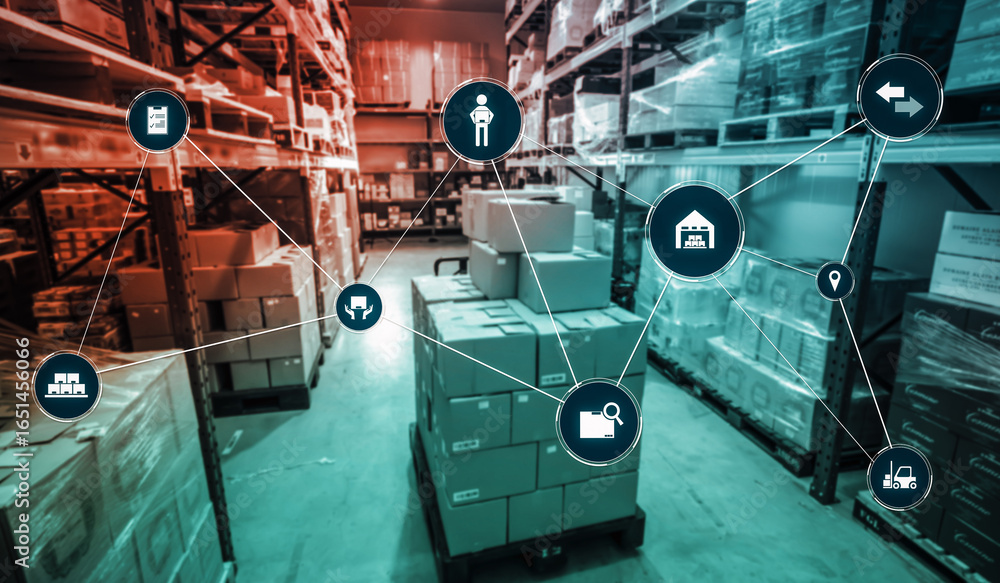 Aufkleber smart warehouse management system with innovative internet of things technology to identify package 