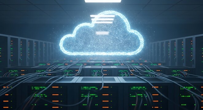 Data center hosting cloud services for modern technology solutions and secure networks