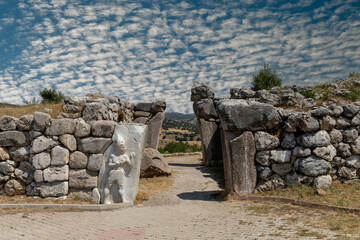 The Lion gate of Hattusa, the capital of the Hittite Empire, Bogazkale (Corum), Turkey