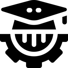 elearning glyph icon. Strong and solid vector icon for websites, mobile interfaces, presentations, and visual branding. High quality and easy to edit.