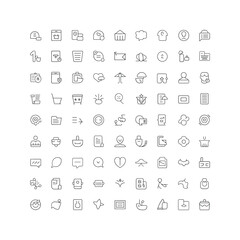 Collection of diverse abstract geometric shapes and symbols in a grid layout