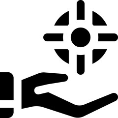 goal glyph icon. Strong and solid vector icon for websites, mobile interfaces, presentations, and visual branding. High quality and easy to edit.