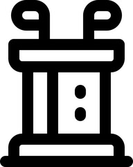 podium line icon. Clean and minimalist vector icon for websites, mobile apps, presentations, and logos. Fully scalable and customizable for any project.