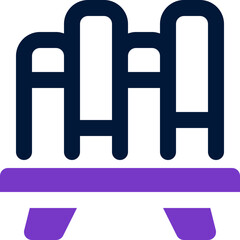 bookshelf duotone icon. Sleek and modern vector icon for websites, mobile apps, marketing materials, and corporate design. Fully scalable and ready to use.