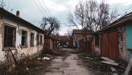 Obraz premium Urban decay alleyway