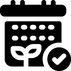 schedule glyph icon. Strong and solid vector icon for websites, mobile interfaces, presentations, and visual branding. High quality and easy to edit.