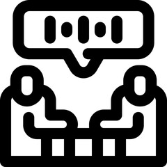 speech therapy line icon. Clean and minimalist vector icon for websites, mobile apps, presentations, and logos. Fully scalable and customizable for any project.