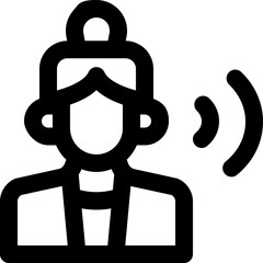 auriculotherapy line icon. Clean and minimalist vector icon for websites, mobile apps, presentations, and logos. Fully scalable and customizable for any project.