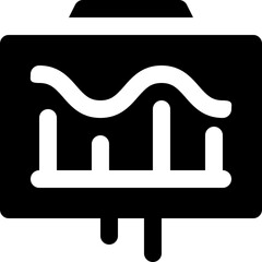 presentation glyph icon. Strong and solid vector icon for websites, mobile interfaces, presentations, and visual branding. High quality and easy to edit.