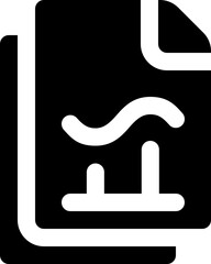 report glyph icon. Strong and solid vector icon for websites, mobile interfaces, presentations, and visual branding. High quality and easy to edit.