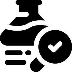 flask glyph icon. Strong and solid vector icon for websites, mobile interfaces, presentations, and visual branding. High quality and easy to edit.