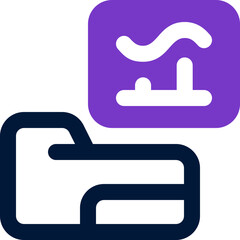 folder duotone icon. Sleek and modern vector icon for websites, mobile apps, marketing materials, and corporate design. Fully scalable and ready to use.