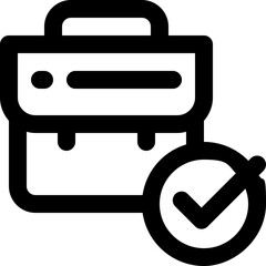 job approval line icon. Clean and minimalist vector icon for websites, mobile apps, presentations, and logos. Fully scalable and customizable for any project.