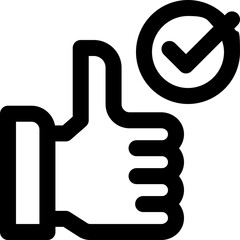 approve line icon. Clean and minimalist vector icon for websites, mobile apps, presentations, and logos. Fully scalable and customizable for any project.