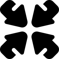 minimize glyph icon. Strong and solid vector icon for websites, mobile interfaces, presentations, and visual branding. High quality and easy to edit.