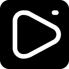 play glyph icon. Strong and solid vector icon for websites, mobile interfaces, presentations, and visual branding. High quality and easy to edit.