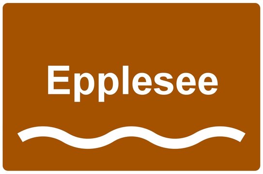 Illustration eines Namensschildes f&uuml;r den "Epplesee" in Baden-W&uuml;rttemberg	"