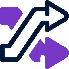 shuffle duotone icon. Sleek and modern vector icon for websites, mobile apps, marketing materials, and corporate design. Fully scalable and ready to use.