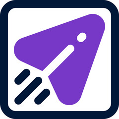 send duotone icon. Sleek and modern vector icon for websites, mobile apps, marketing materials, and corporate design. Fully scalable and ready to use.